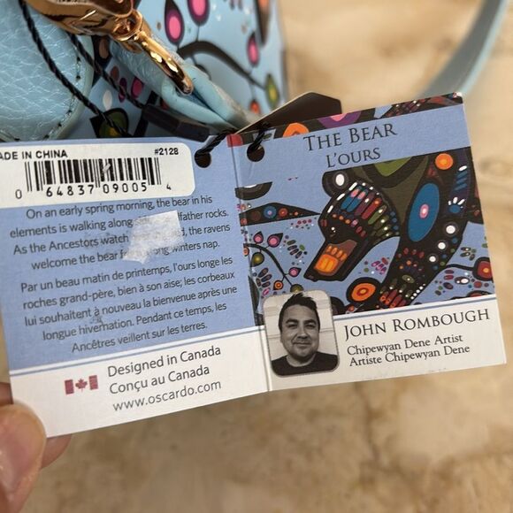 NWT John Rombough Bear Vegan Leather Purse Indigenous Artist - Picture 10 of 12